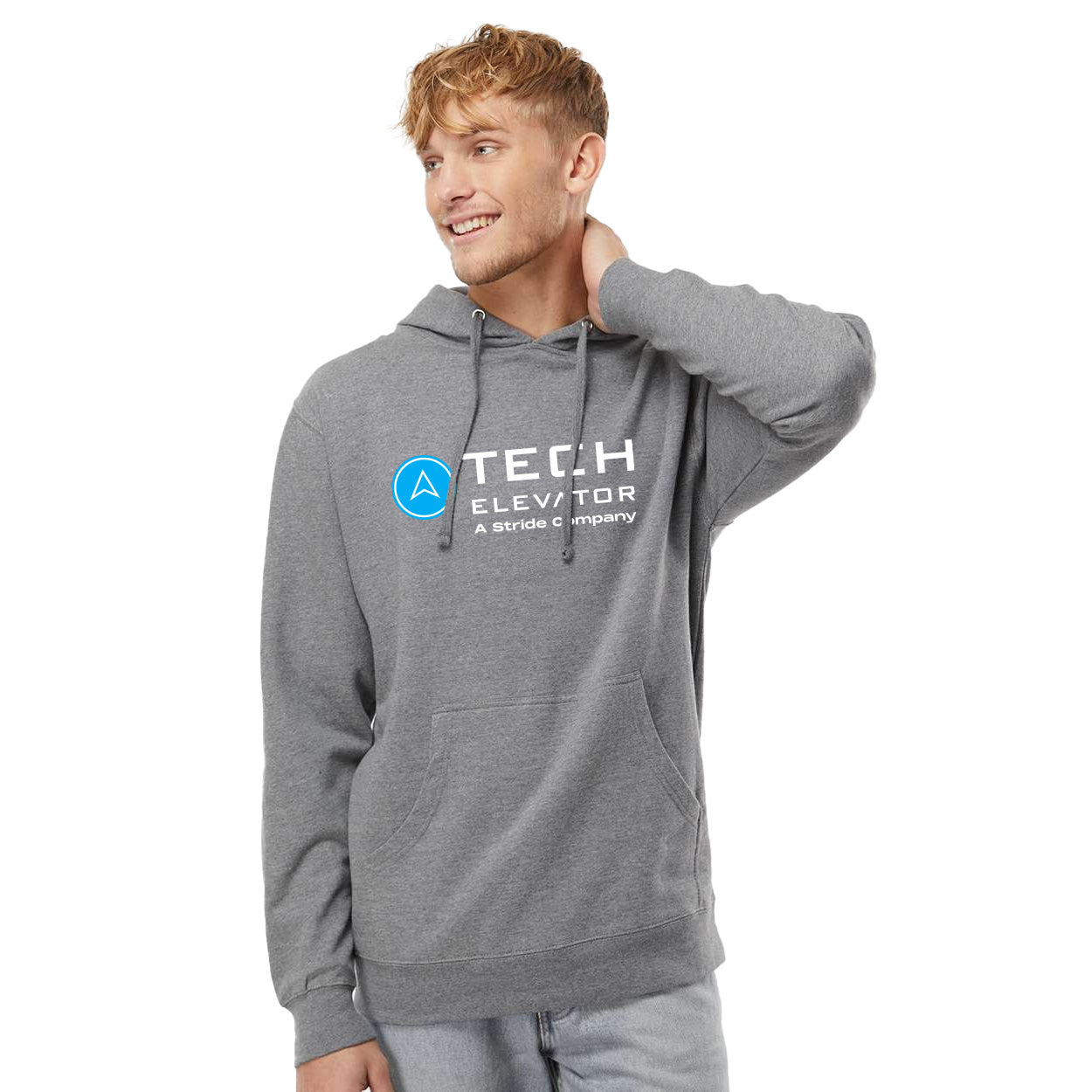 TECH ELEVATOR LOGO MIDWEIGHT HOODED SWEATSHIRT