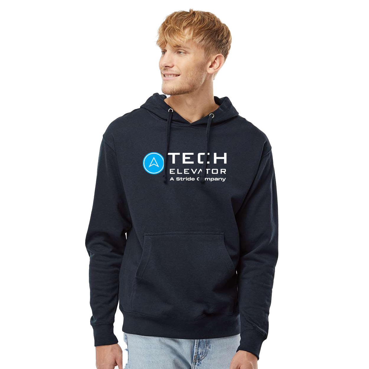 TECH ELEVATOR LOGO MIDWEIGHT HOODED SWEATSHIRT