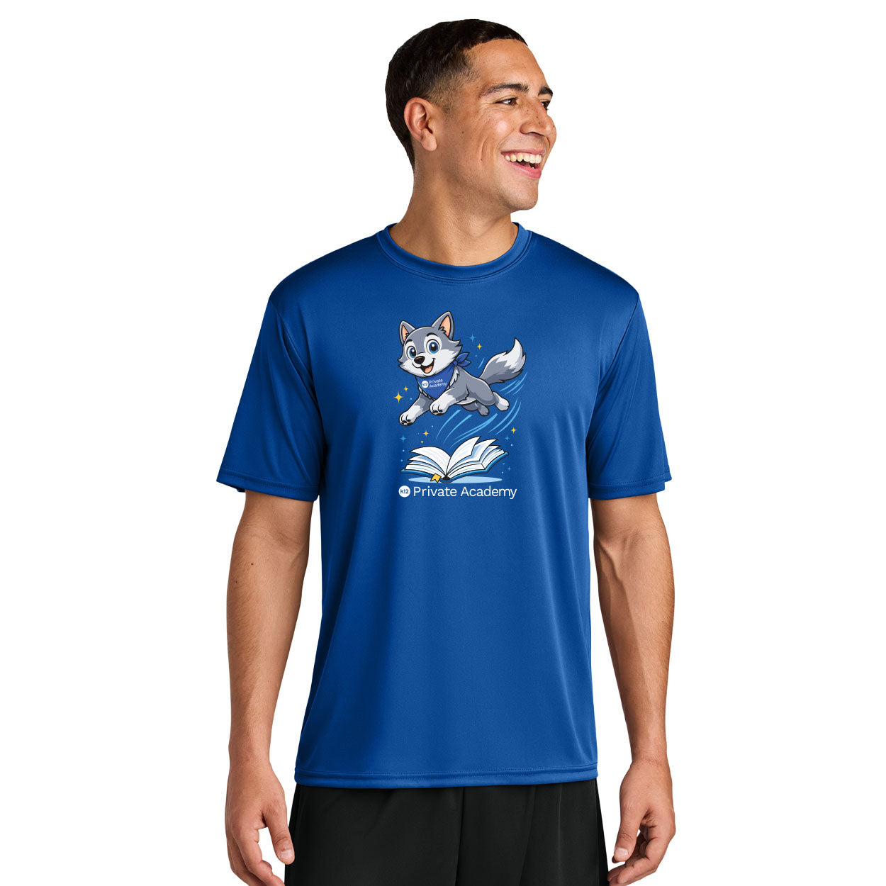 K12 PRIVATE ACADEMY WOLFIE HOPS PERFORMANCE SHORT SLEEVE TEE