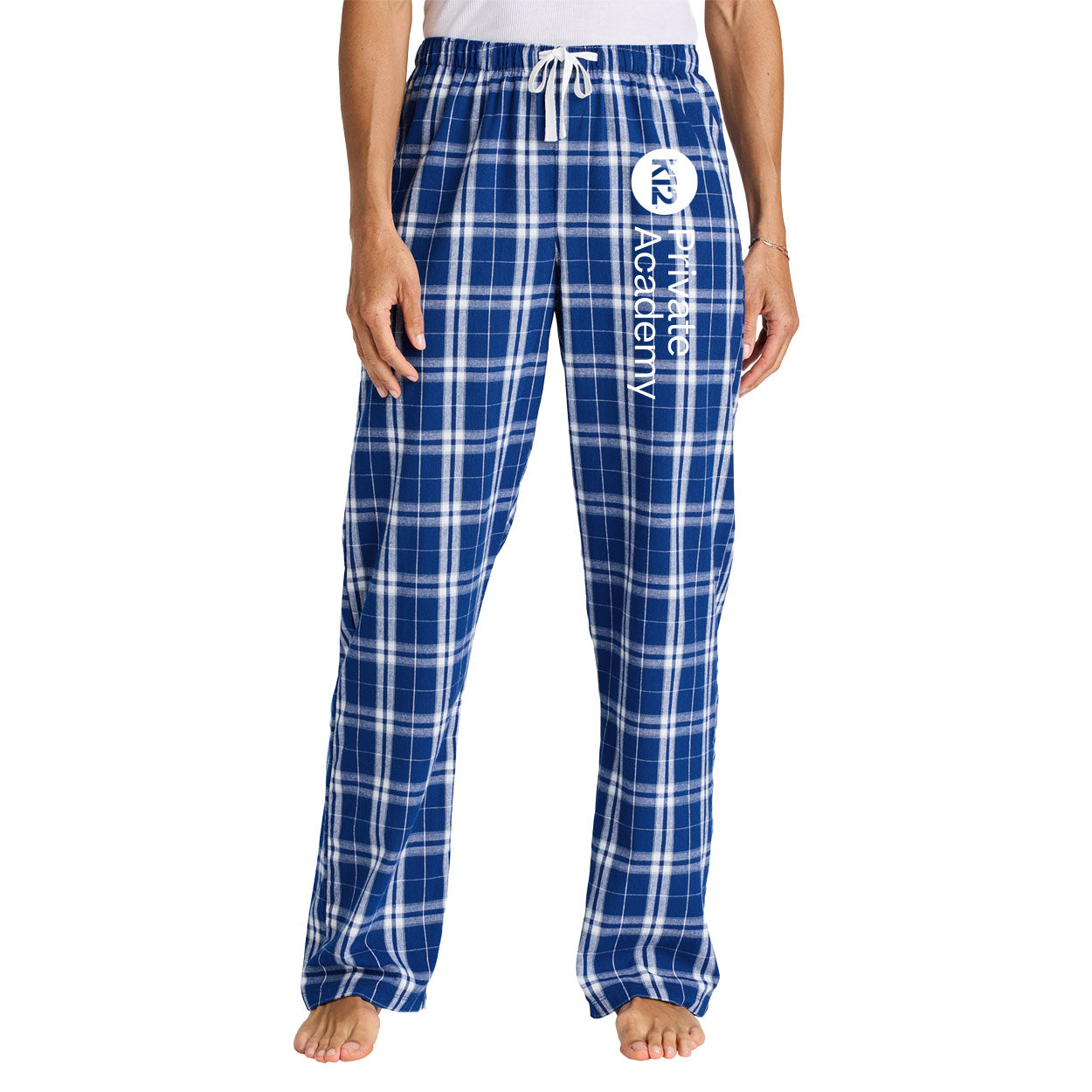 K12 PRIVATE ACADEMY LOGO FLANNEL PLAID PANT