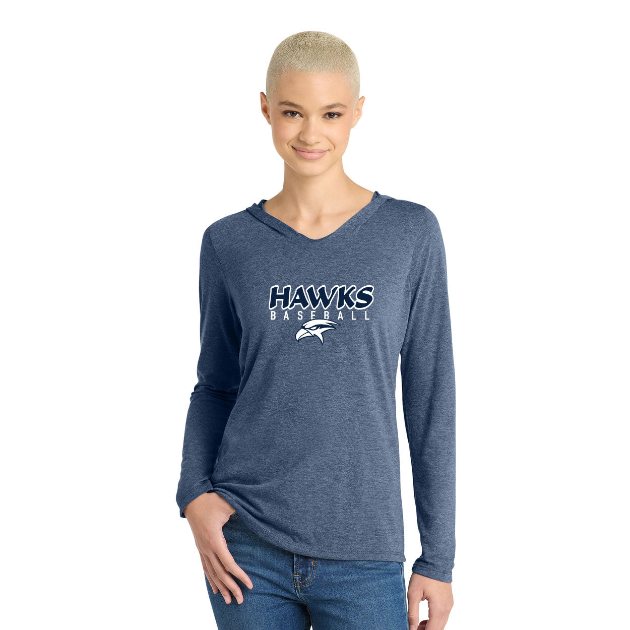 HAWKS BASEBALL PLAYER NAME (JERSEY) LONG SLEEVE HOODIE