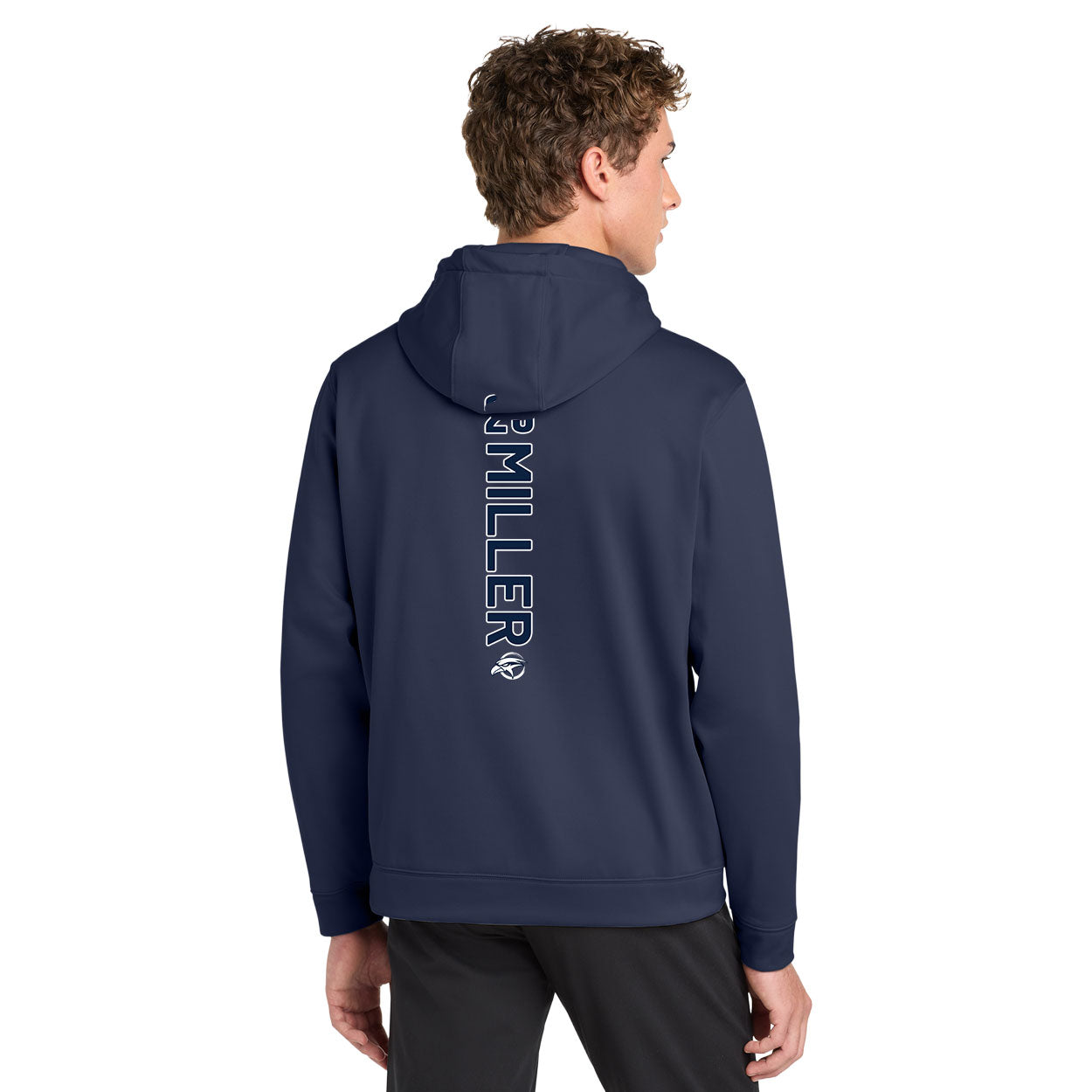 HAWKS BASEBALL PLAYER NAME (VERTICAL) PERFORMANCE HOODED SWEATSHIRT