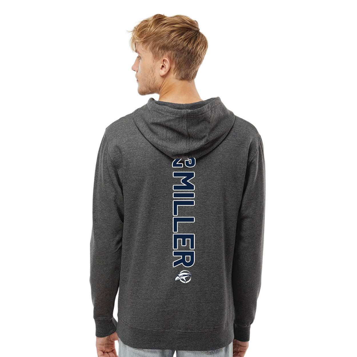 HAWKS BASEBALL PLAYER NAME (VERTICAL) MIDWEIGHT HOODED SWEATSHIRT