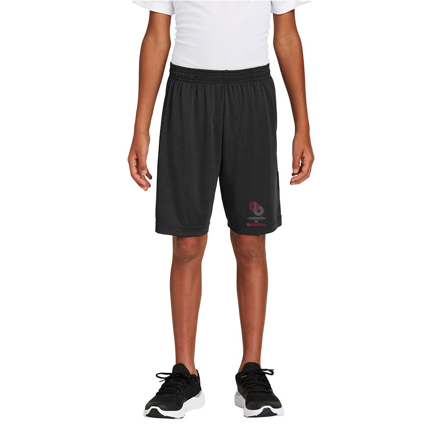 ACADEMY OF BASEBALL LOGO YOUTH POSICHARGE COMPETITOR POCKETED SHORT