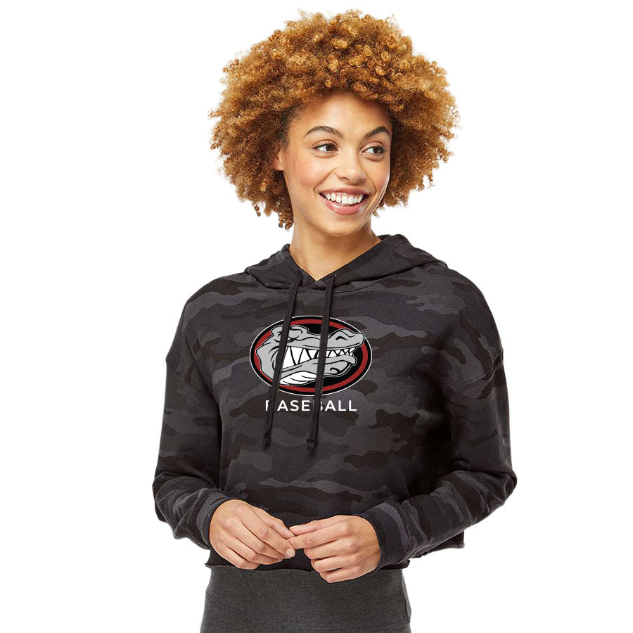 CLASSICAL ACADEMY BASEBALL SECONDARY DISTRESSED - INDEPENDENT TRADING CO. CROP HOODED PULLOVER