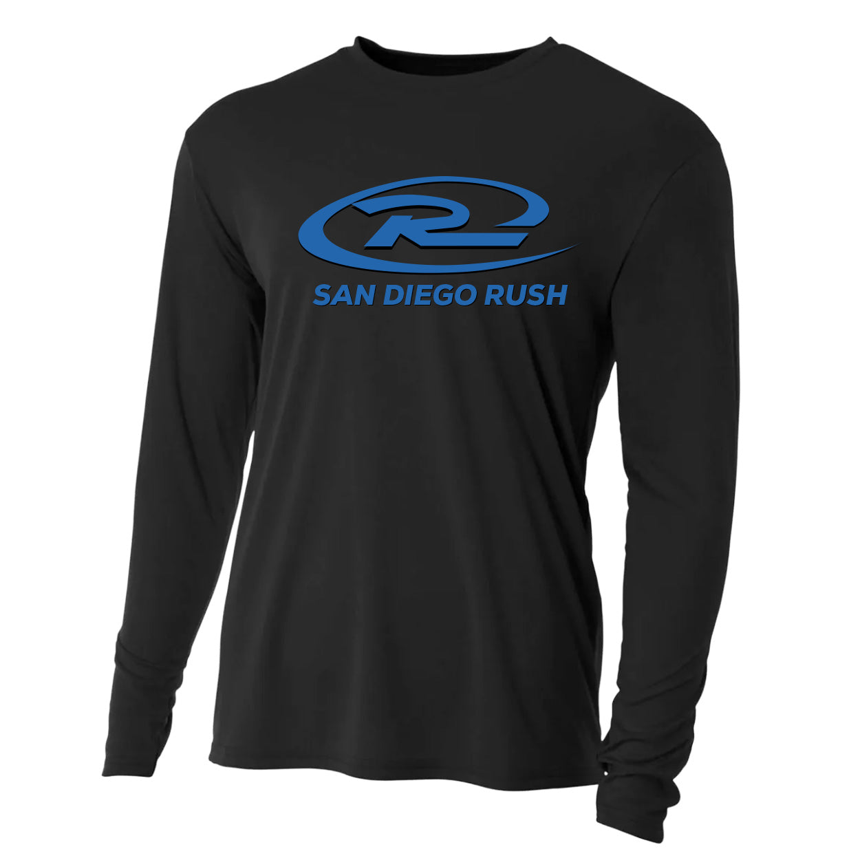 SAN DIEGO RUSH LOGO LONG SLEEVE PERFORMANCE TEE - UNISEX ADULT & YOUTH