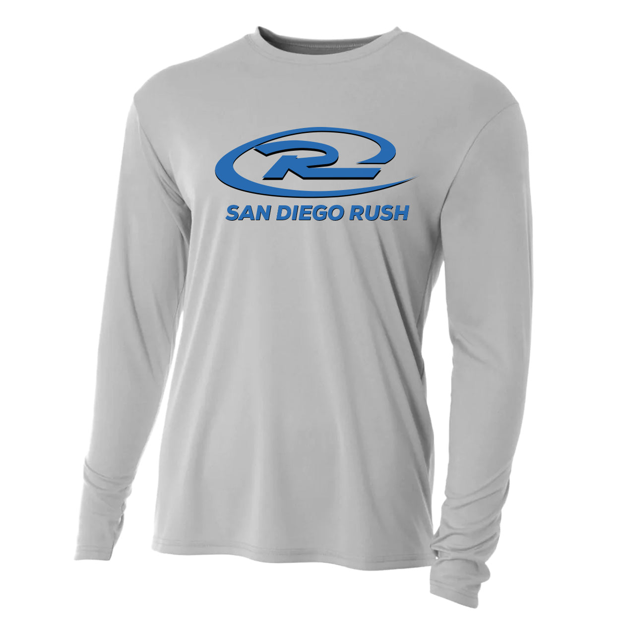 SAN DIEGO RUSH LOGO LONG SLEEVE PERFORMANCE TEE - UNISEX ADULT & YOUTH