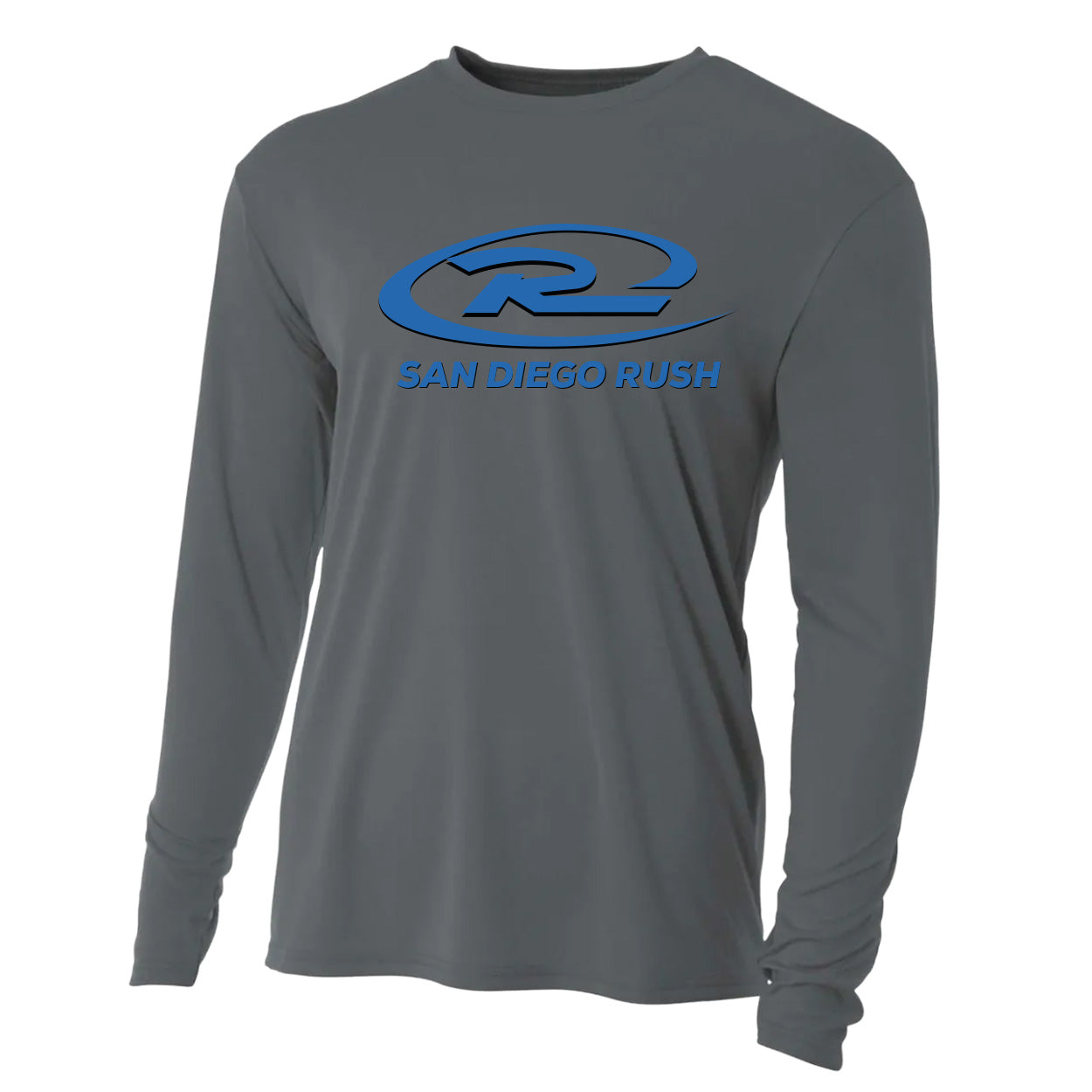 SAN DIEGO RUSH LOGO LONG SLEEVE PERFORMANCE TEE - UNISEX ADULT & YOUTH