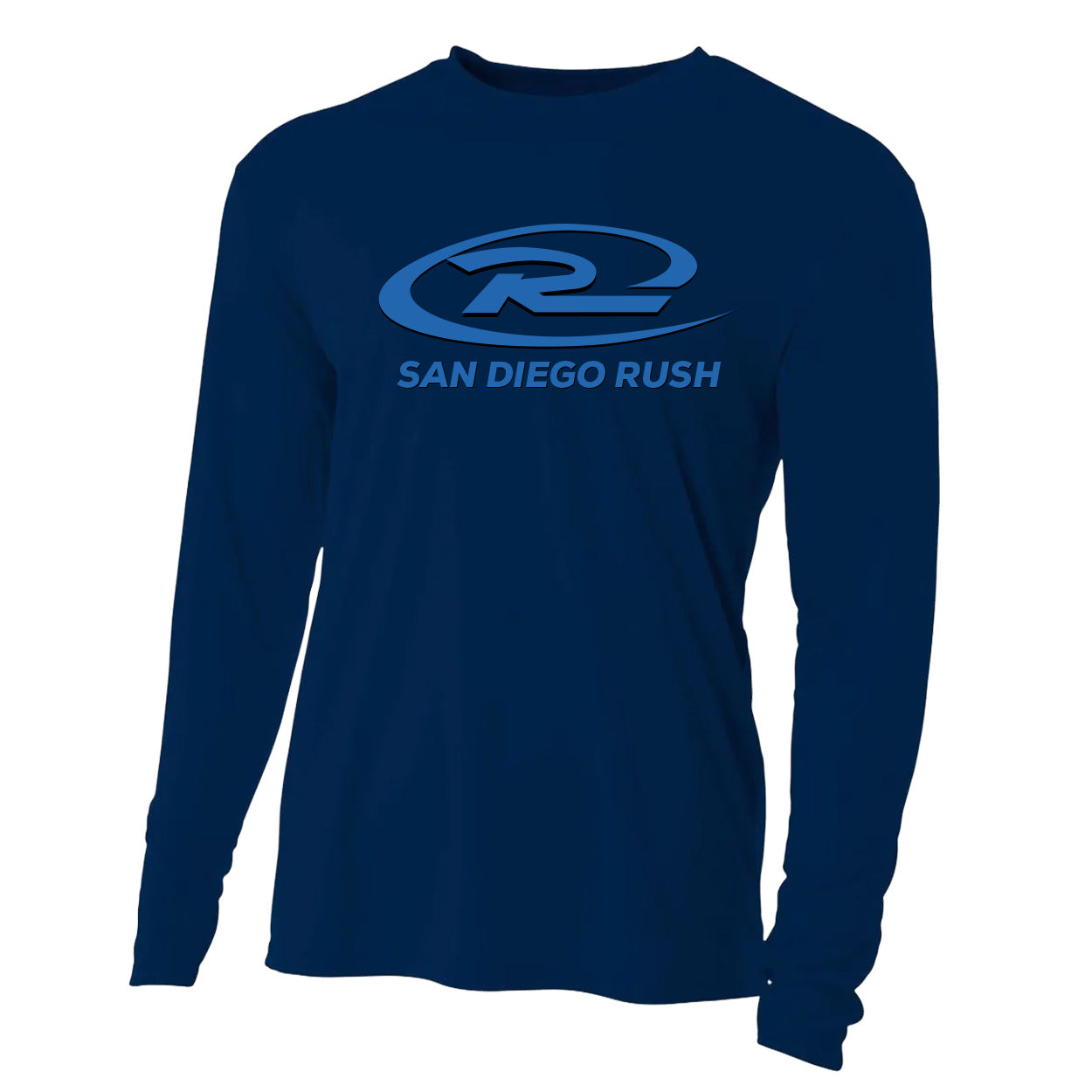 SAN DIEGO RUSH LOGO LONG SLEEVE PERFORMANCE TEE - UNISEX ADULT & YOUTH