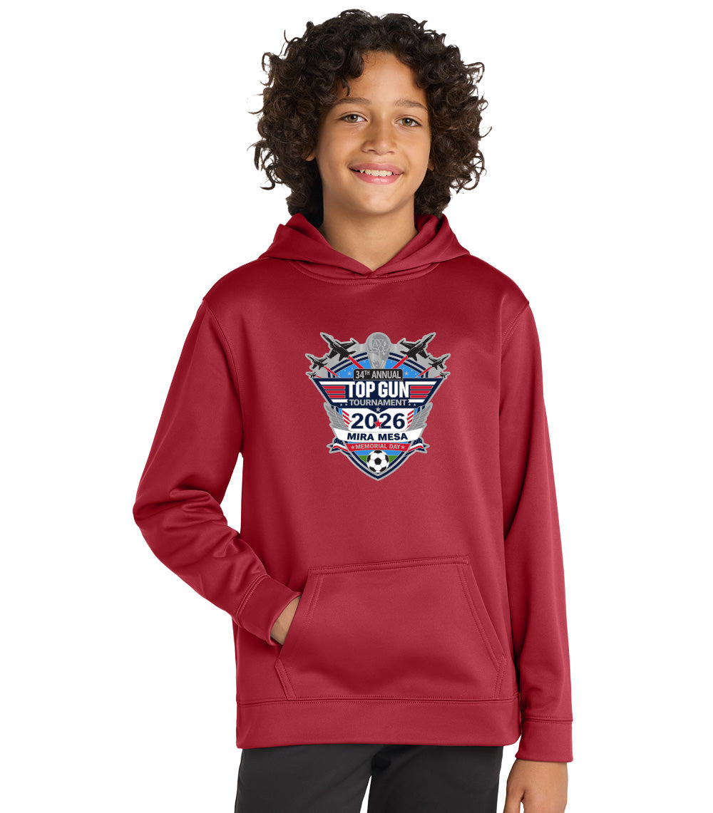 2026 MIRA MESA TOP GUN TOURNAMENT LOGO PERFORMANCE HOODED SWEATSHIRT