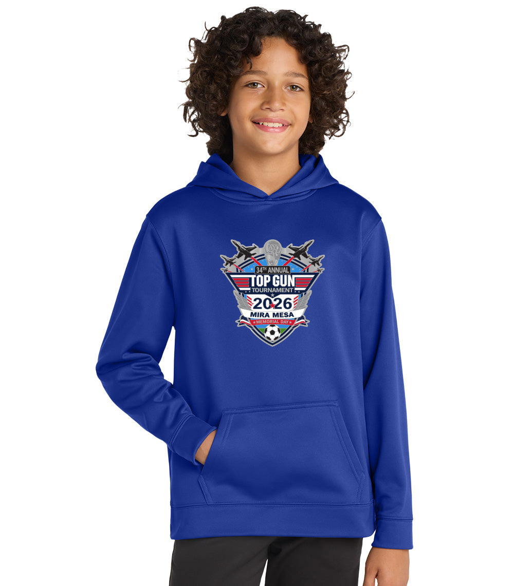 2026 MIRA MESA TOP GUN TOURNAMENT LOGO PERFORMANCE HOODED SWEATSHIRT