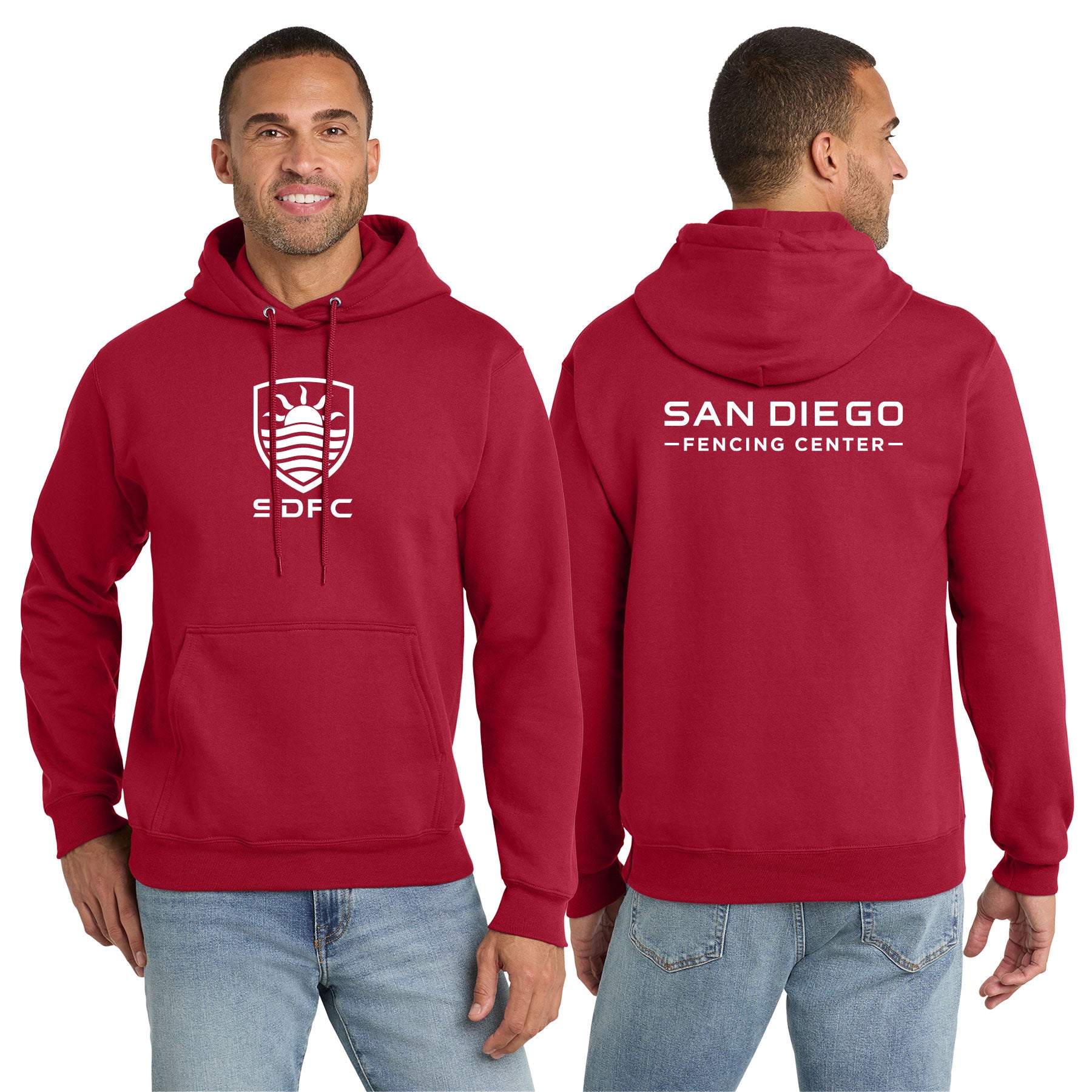 SD FENCING LOGO ESSENTIAL FLEECE PULLOVER HOODED SWEATSHIRT