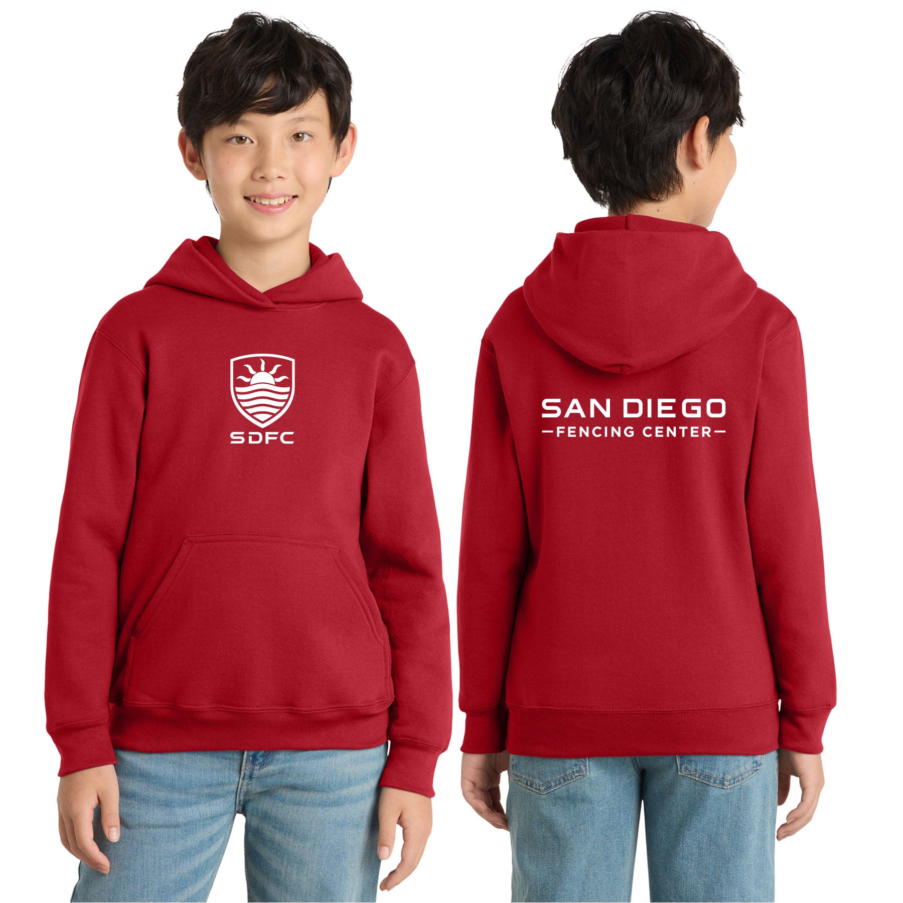 SD FENCING LOGO HOODED SWEATSHIRT