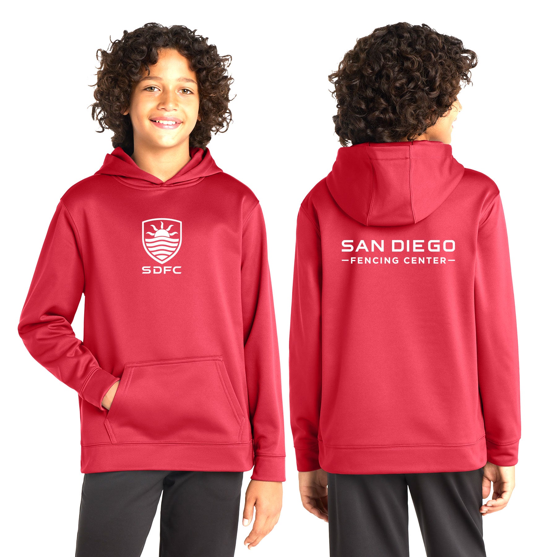 SD FENCING LOGO PERFORMANCE HOODED SWEATSHIRT