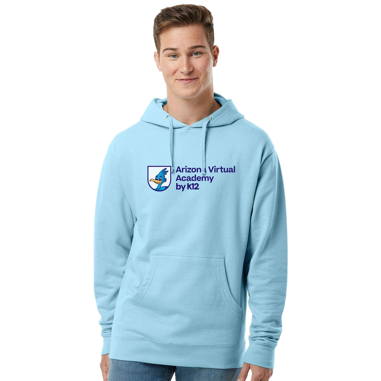 AZVA LOGO MIDWEIGHT HOODED SWEATSHIRT