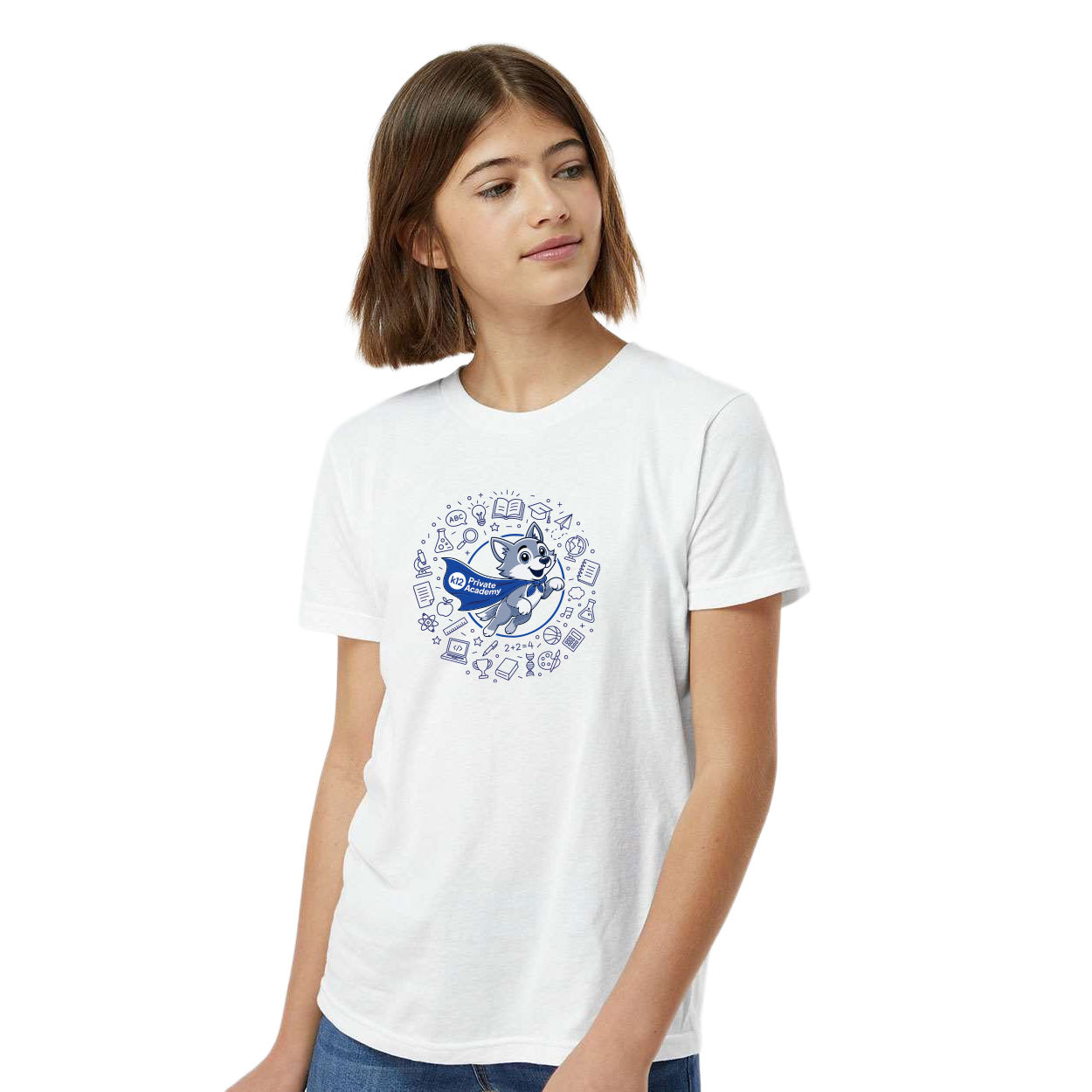 K12 PRIVATE ACADEMY WOLFIE ICONS T-SHIRT