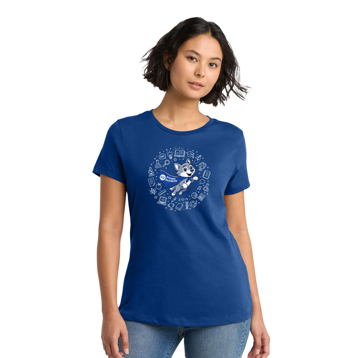 K12 PRIVATE ACADEMY LOGO WOMEN,S PERFECT WEIGHT TEE