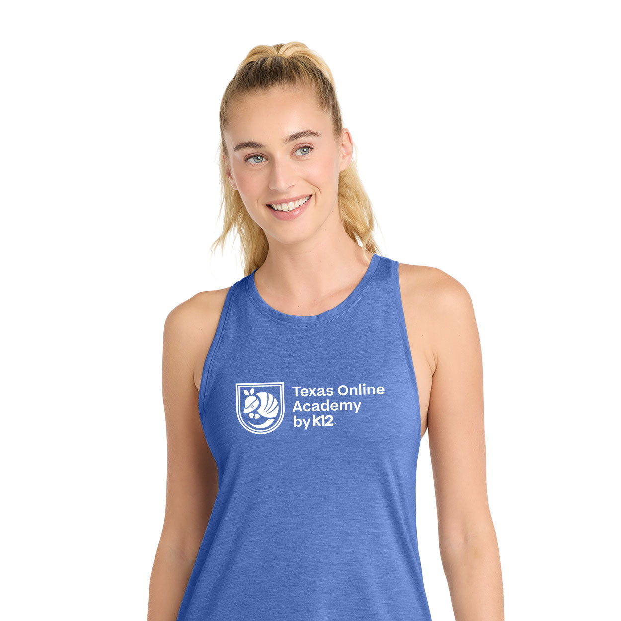 TEXAS ONLINE ACADEMY LOGO WOMEN'S POSICHARGE TRI-BLEND WICKING TANK