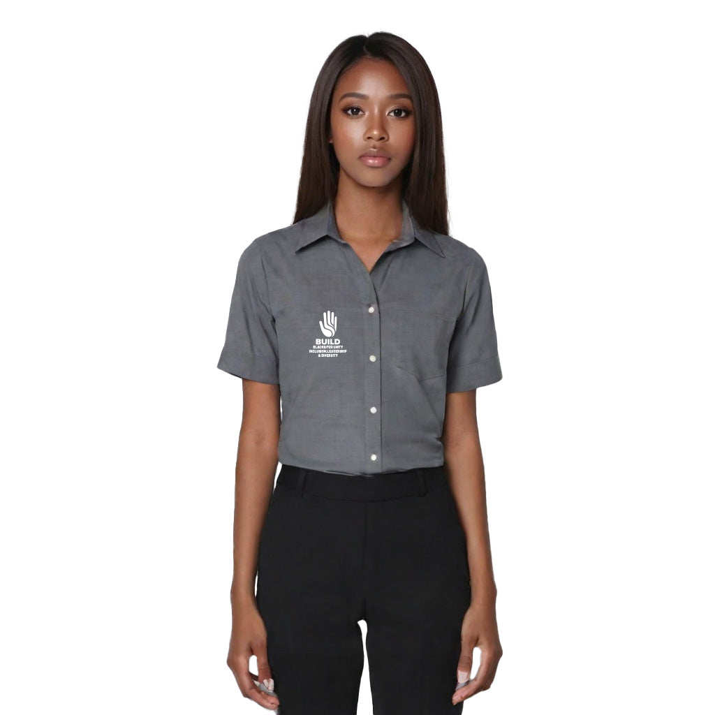 BUILD LOGO SHORT SLEEVE SUPERPRO OXFORD SHIRT