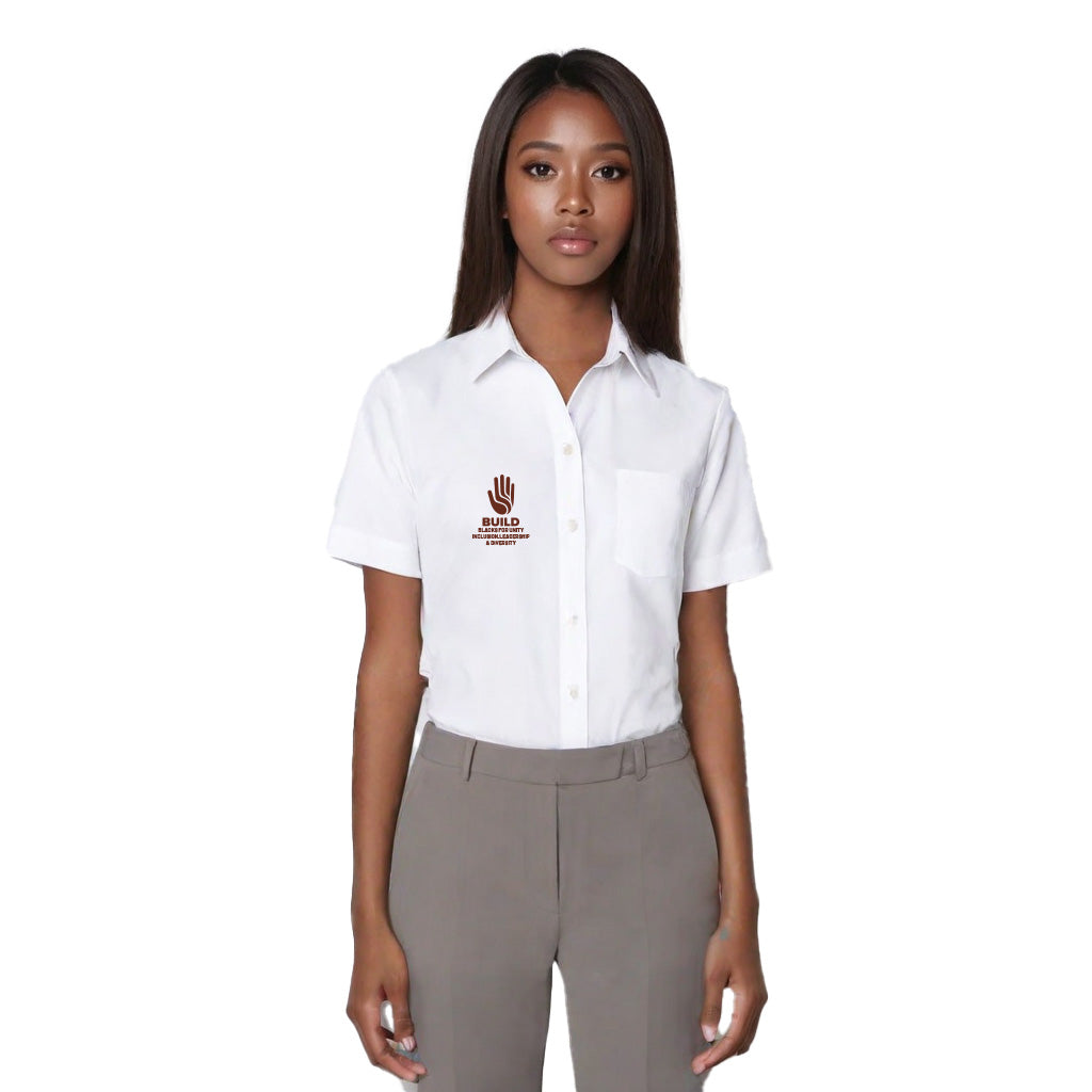 BUILD LOGO SHORT SLEEVE SUPERPRO OXFORD SHIRT
