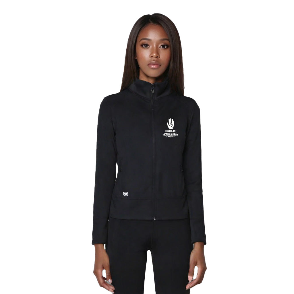 BUILD LOGO LEFT CHEST BLOCK OGIO ENDURANCE LADIES FULCRUM FULL-ZIP