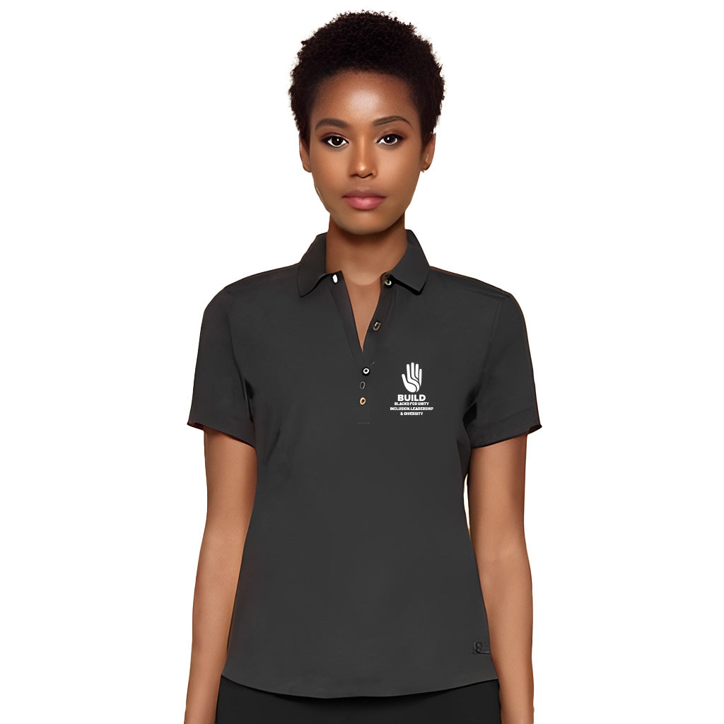BUILD LOGO LADIES ONYX POLO - EMBROIDERED