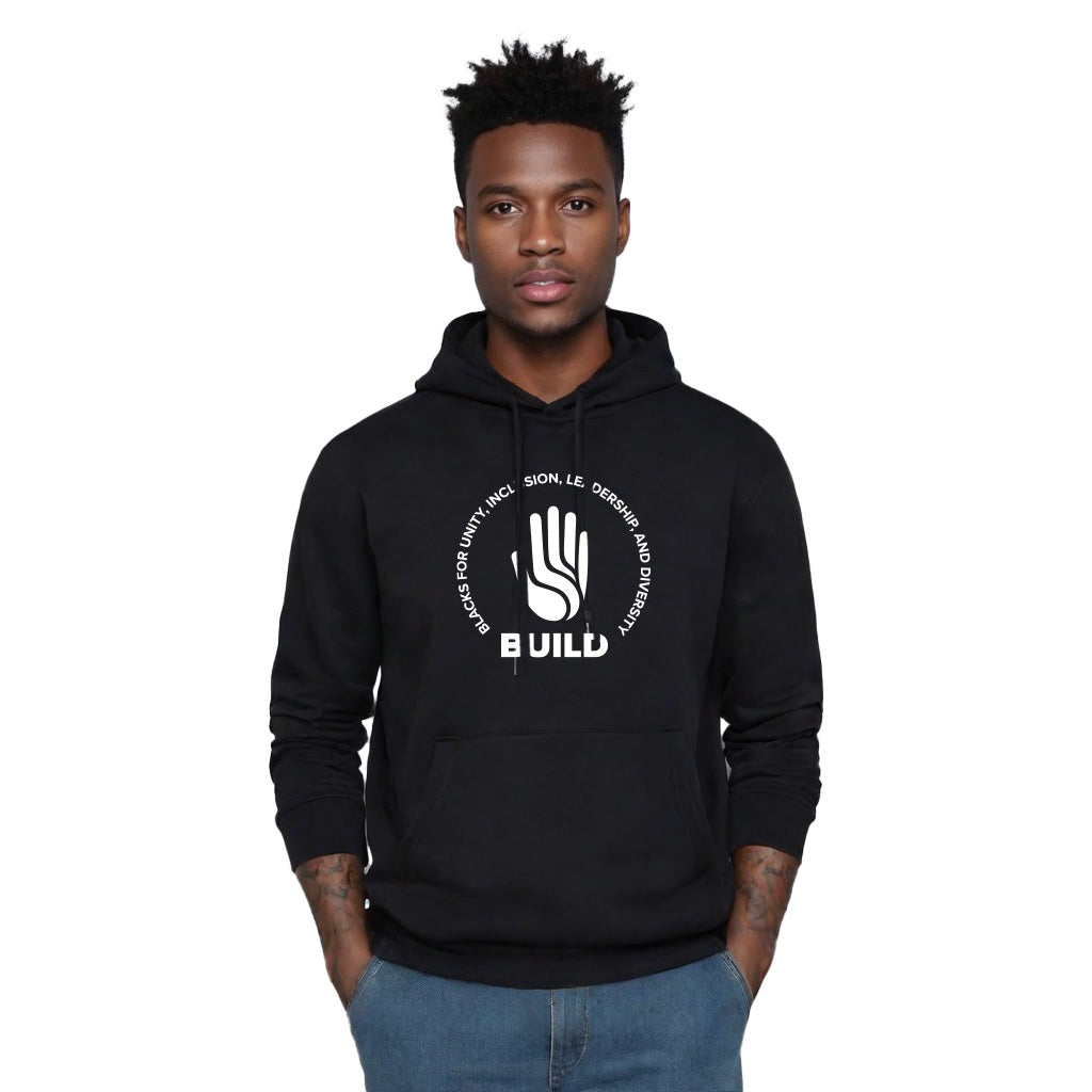 BUILD LOGO ESSENTIAL FLEECE PULLOVER HOODED SWEATSHIRT