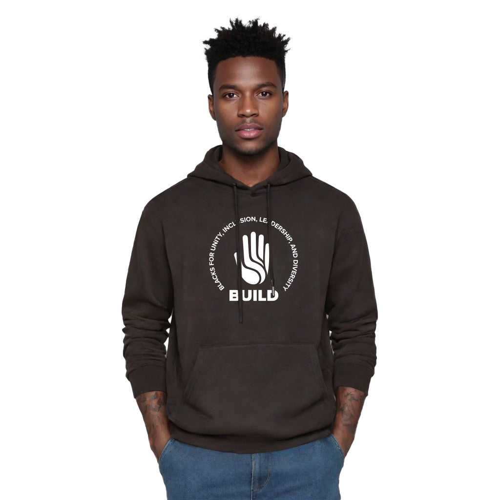 BUILD LOGO ESSENTIAL FLEECE PULLOVER HOODED SWEATSHIRT