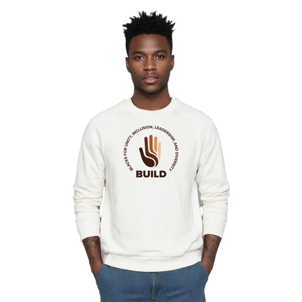 BUILD LOGO LIGHTWEIGHT LOOPBACK TERRY CREWNECK SWEATSHIRT