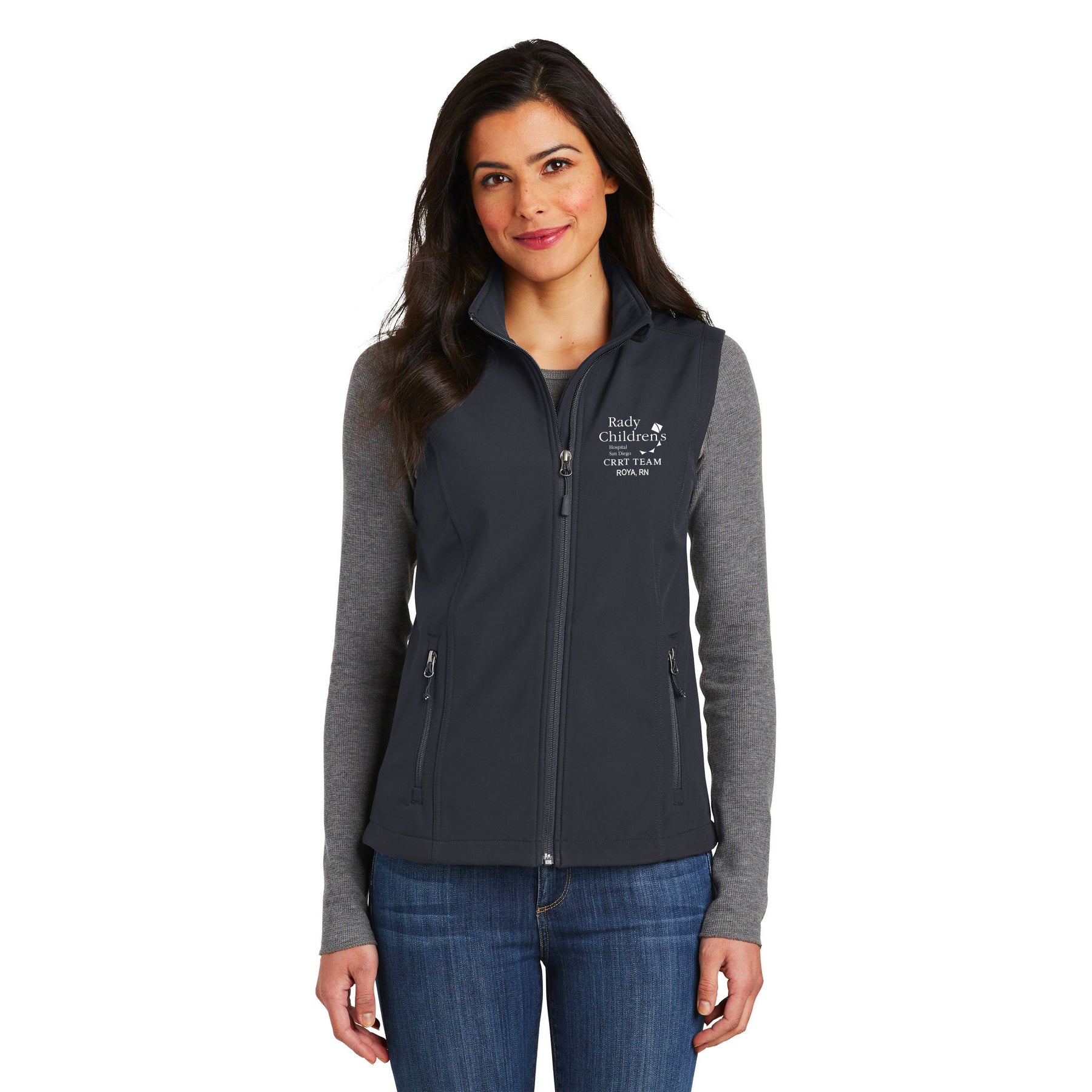 RADY CHILDREN'S CRRT EMBROIDERED  LADIES CORE SOFT SHELL VEST