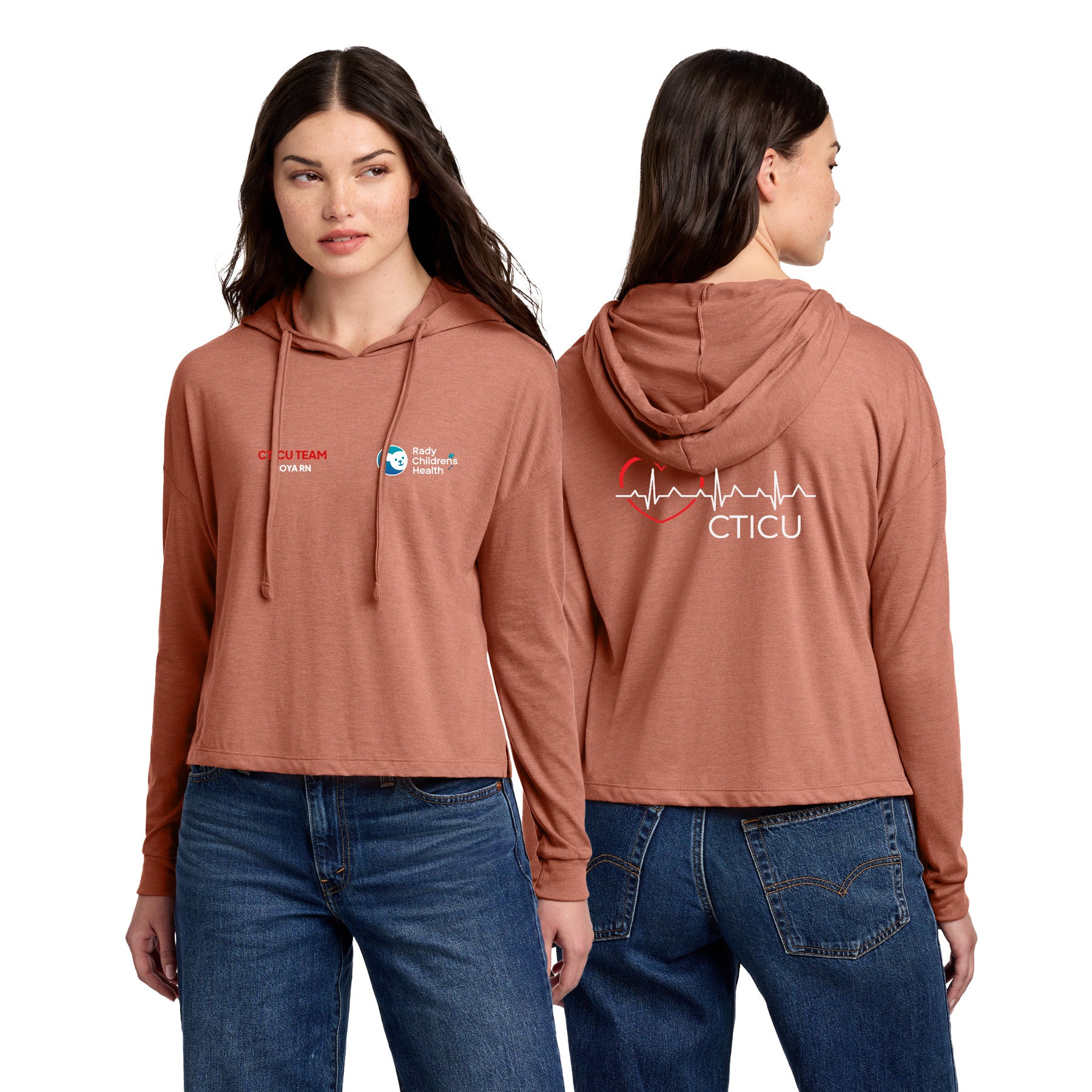CTICU Women's Midi Long Sleeve Hoodie