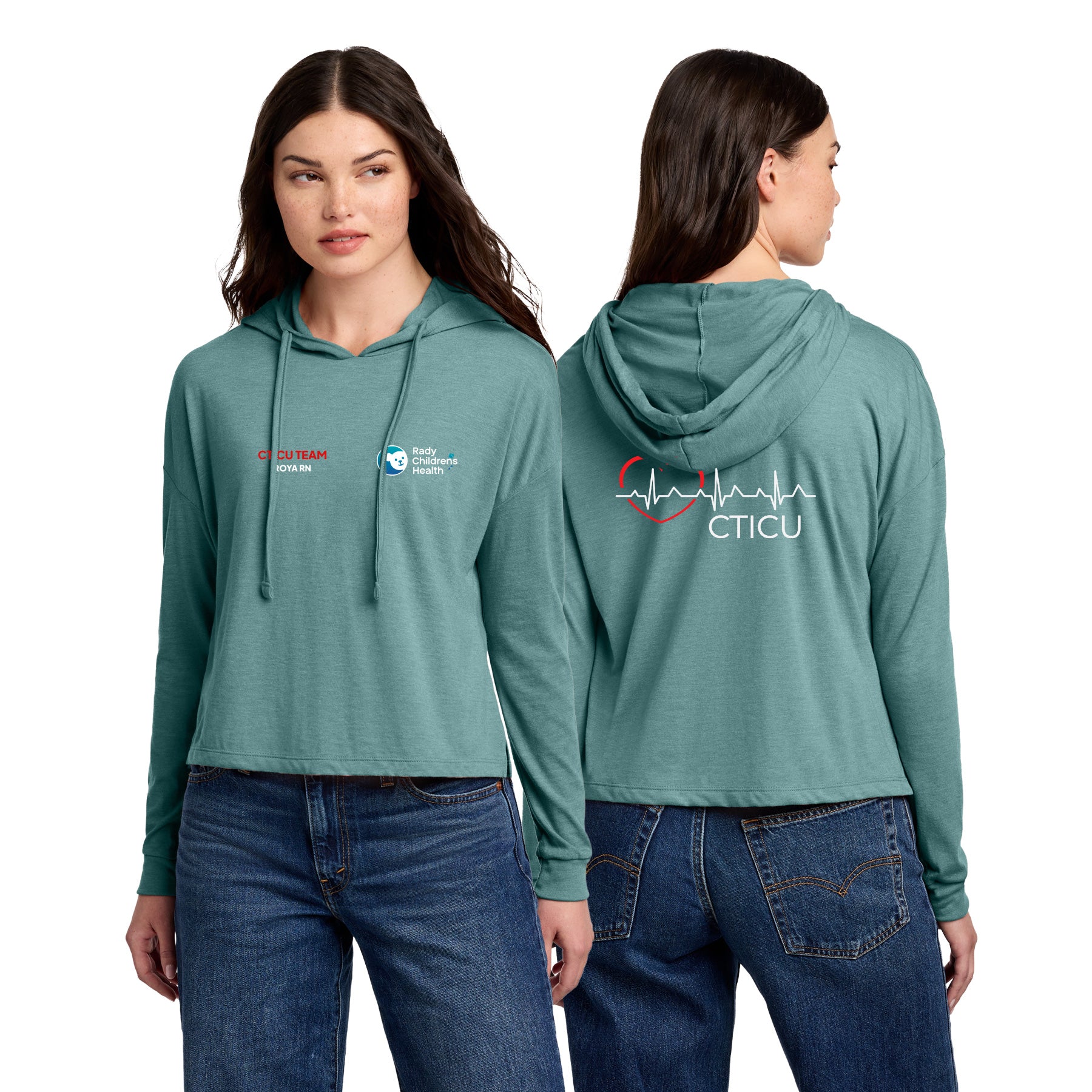 CTICU Women's Midi Long Sleeve Hoodie