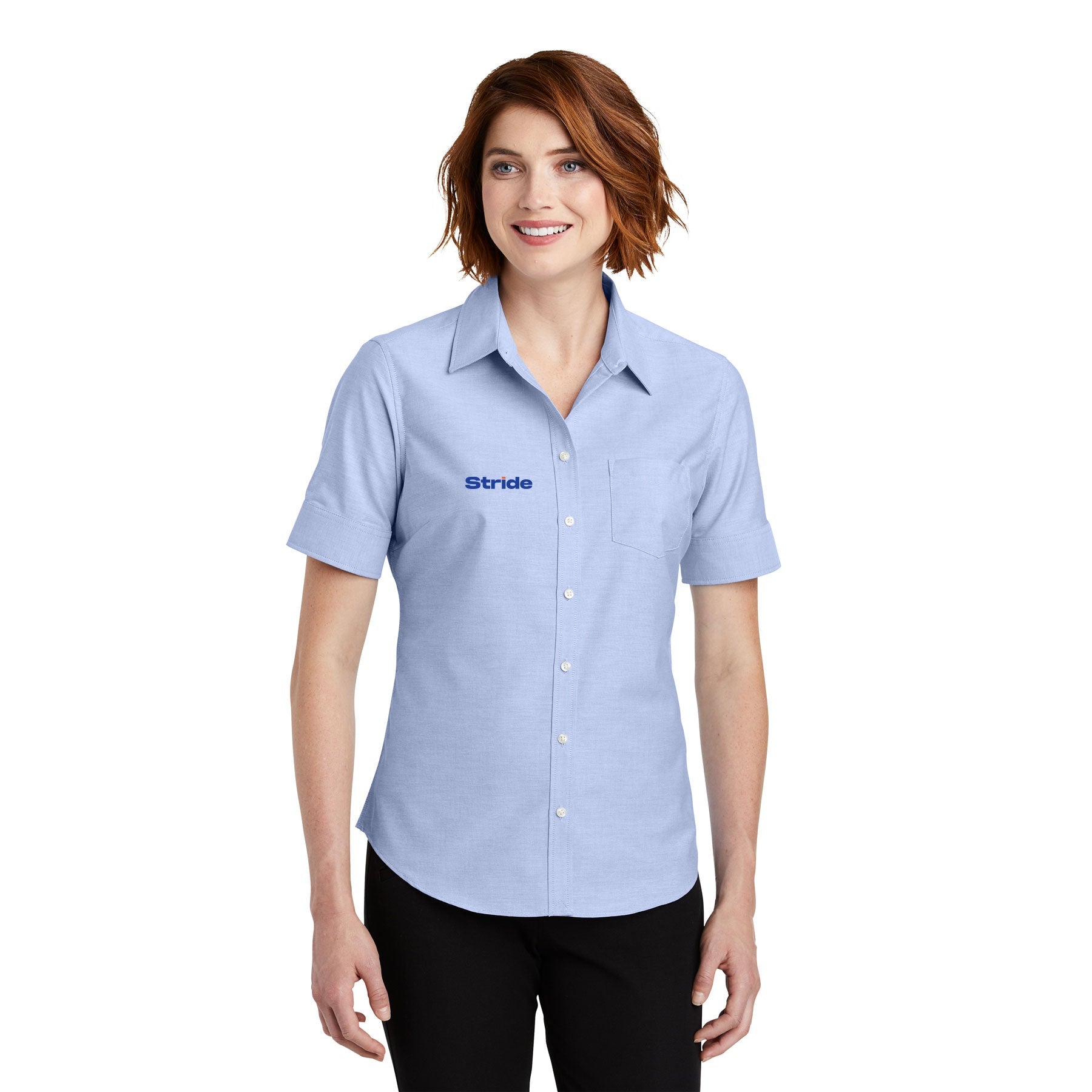 STRIDE EMBROIDERED SHORT SLEEVE SUPERPRO OXFORD SHIRT