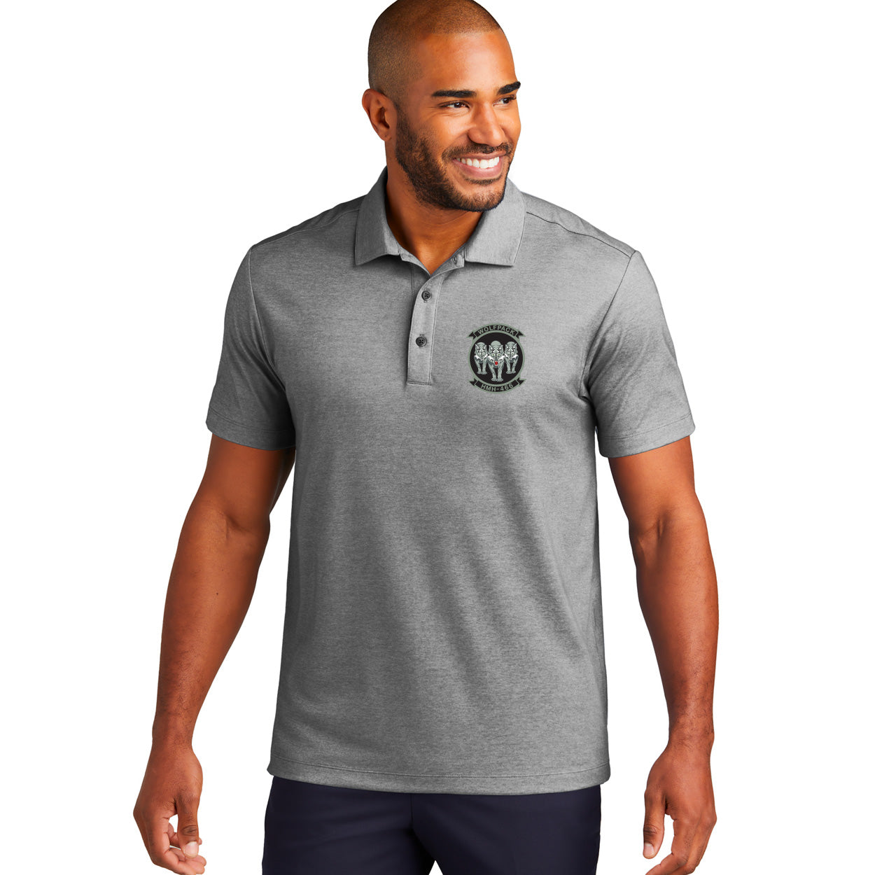 HMH-466 OFFICIAL PATCH FINE PIQUE BLEND POLO