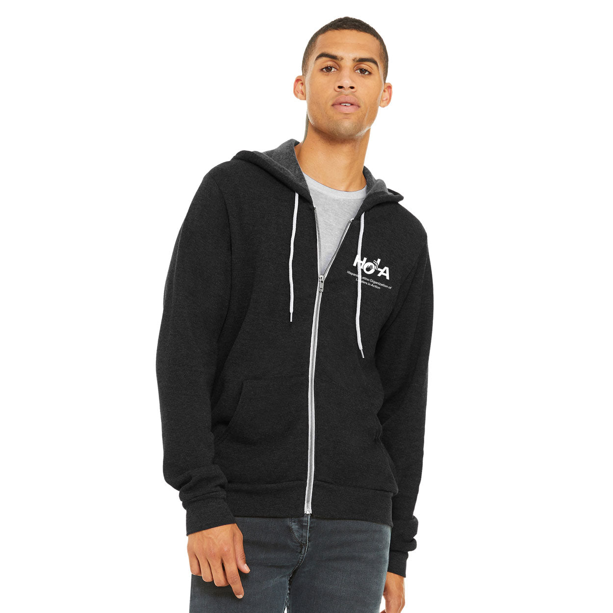 HOLA LOGO UNISEX SPONGE FLEECE FULL-ZIP HOODIE