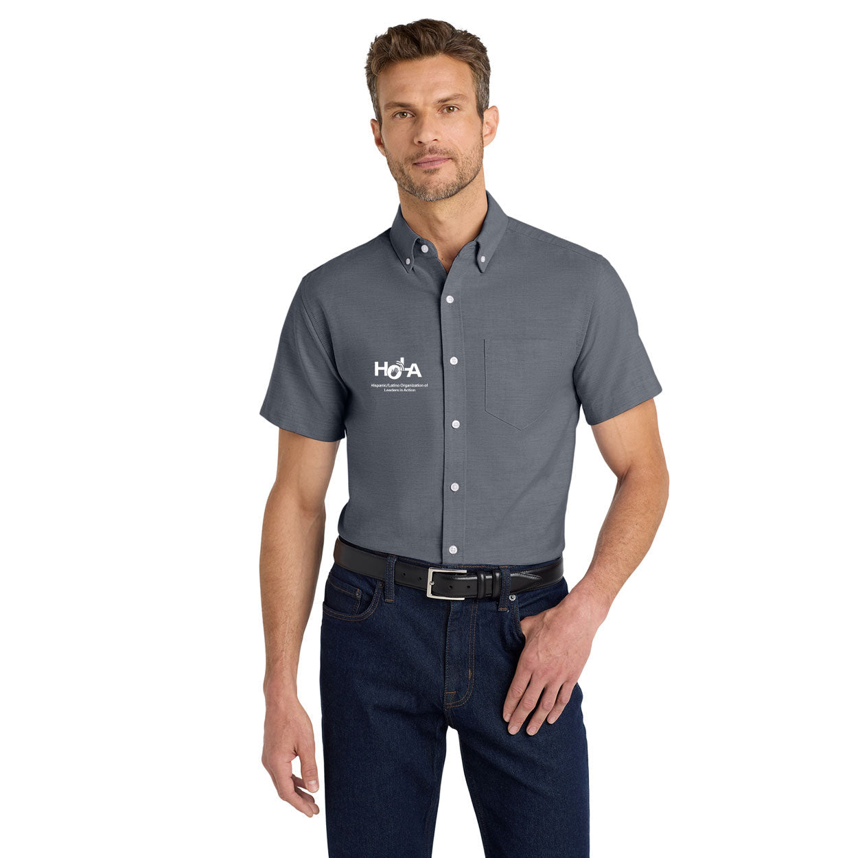 HOLA LOGO SHORT SLEEVE SUPERPRO OXFORD SHIRT