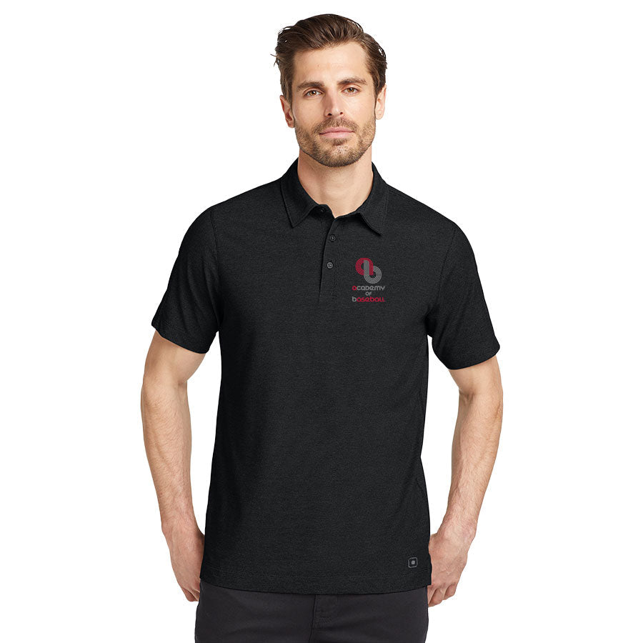 ACADEMY OF BASEBALL EMBROIDERED LOGO ONYX POLO