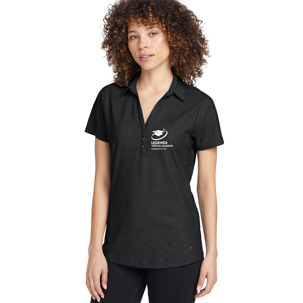 LEGENDS VIRTUAL ACADEMY LOGO LADIES ONYX POLO
