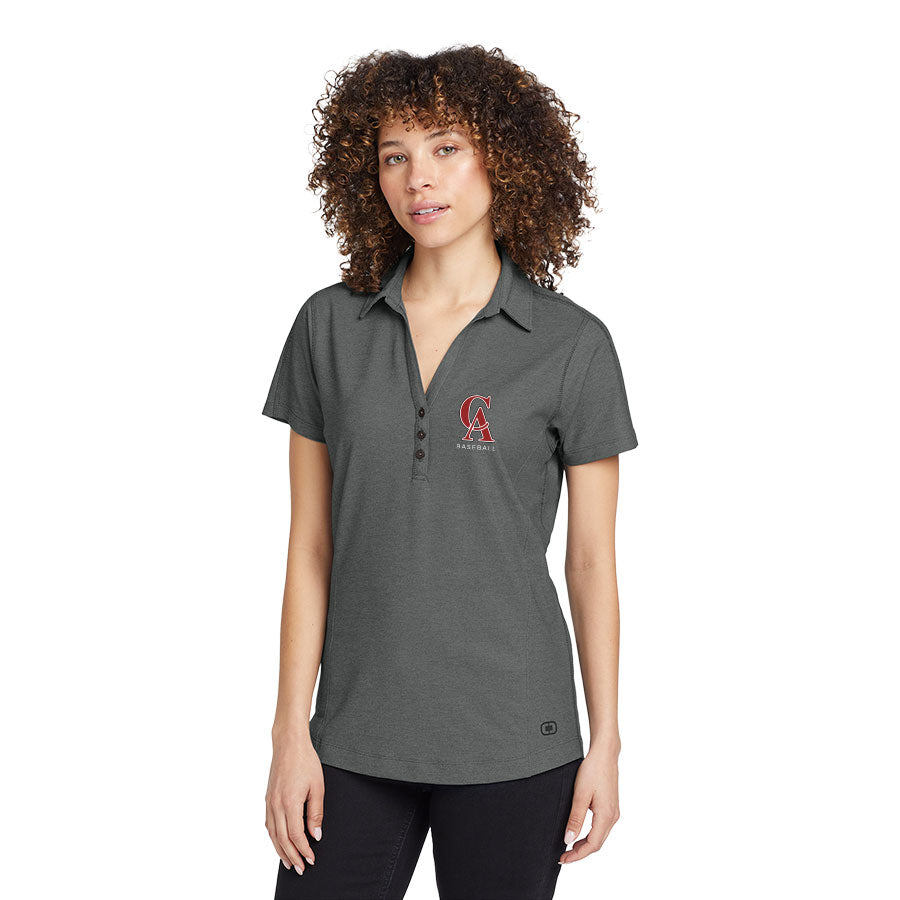 CLASSICAL ACADEMY BASEBALL CA LOGO LADIES ONYX POLO