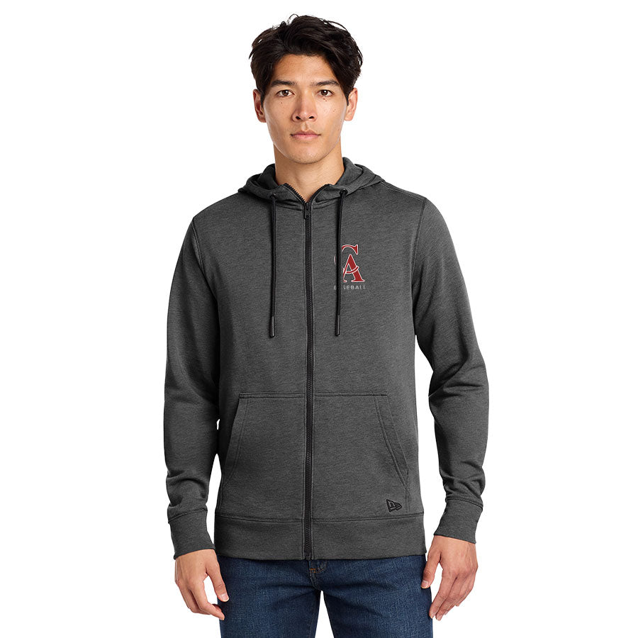 CLASSICAL ACADEMY BASEBALL CA LOGO NEW ERA TRI-BLEND FLEECE FULL-ZIP HOODIE