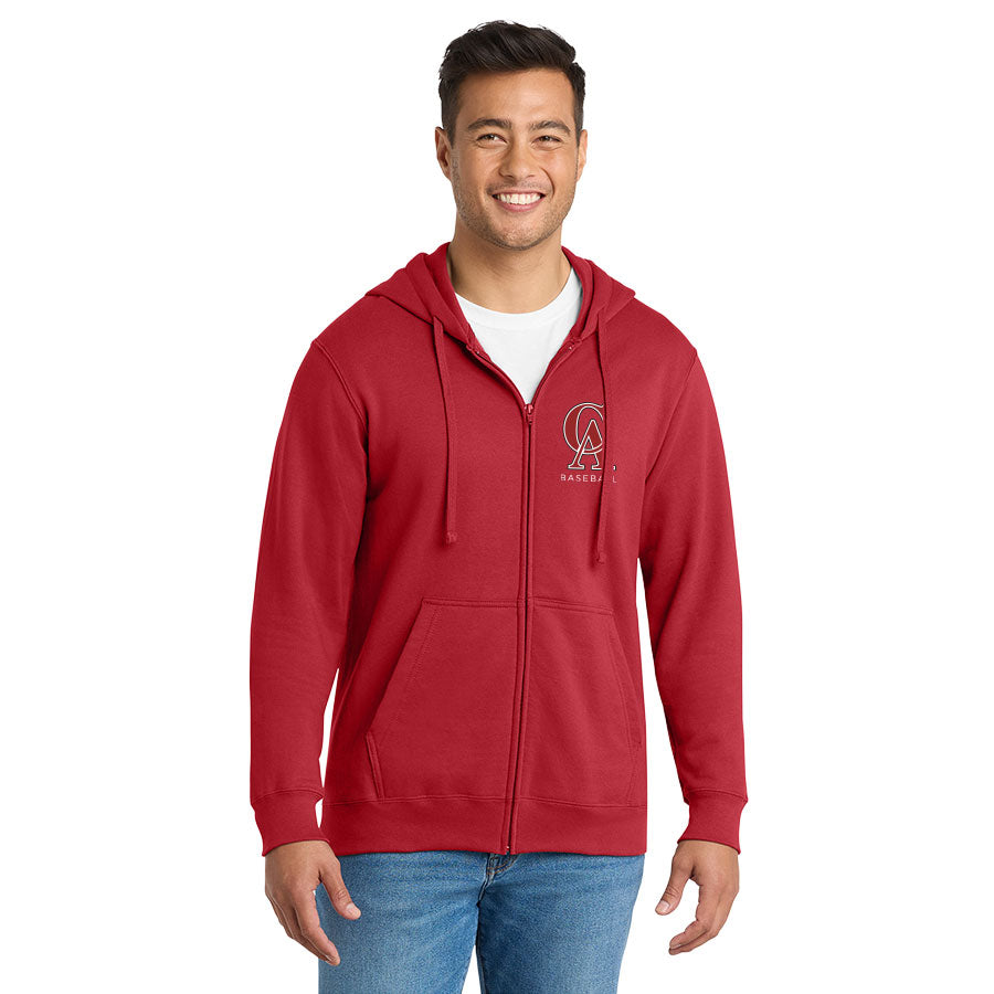 CLASSICAL ACADEMY BASEBALL CA LOGO FAN FAVORITEª FLEECE FULL-ZIP HOODED SWEATSHIRT