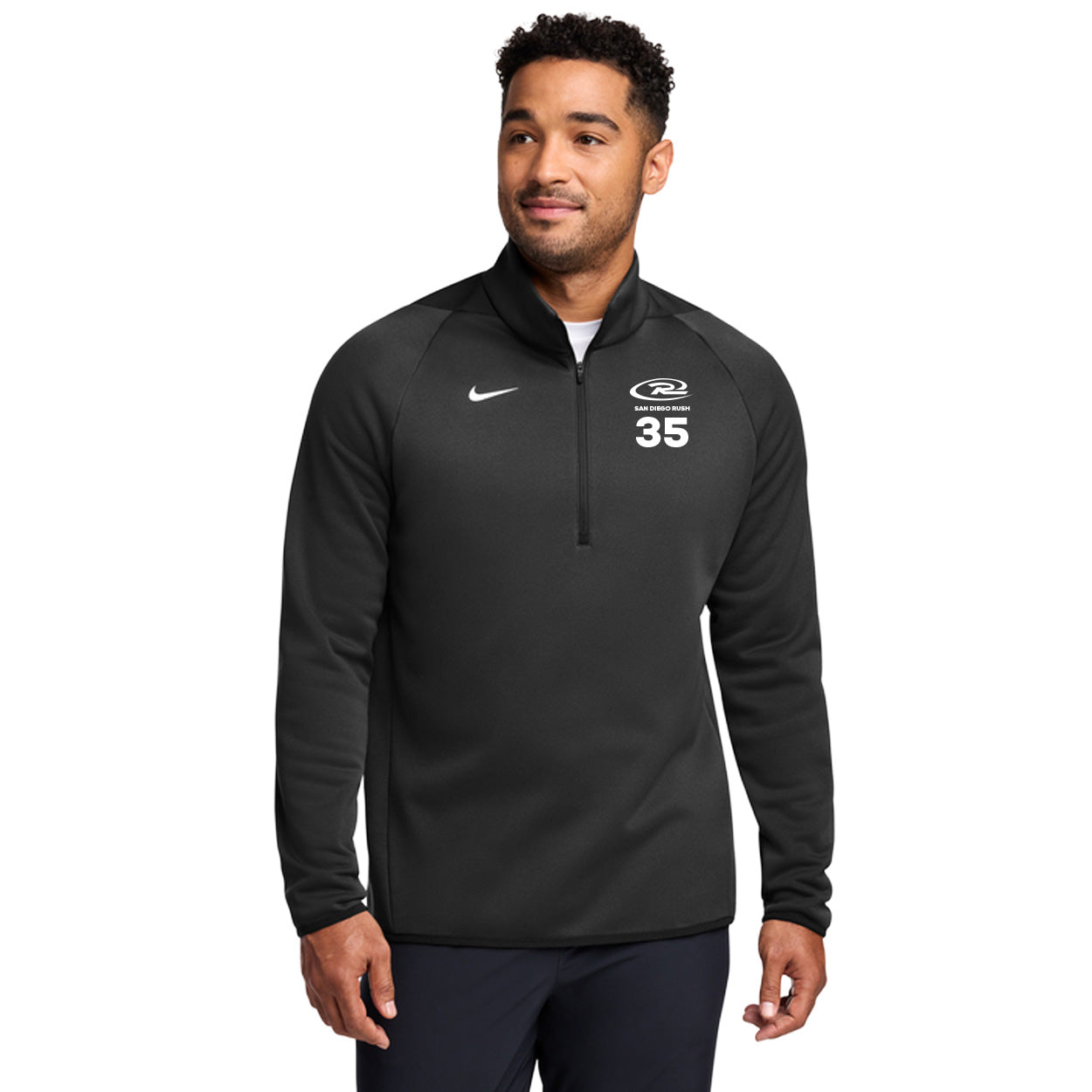 SAN DIEGO RUSH EMBROIDERED LOGO NIKE THERMA-FIT 1/4-ZIP FLEECE