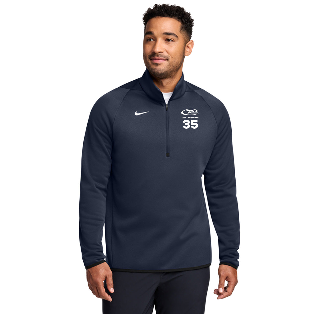 SAN DIEGO RUSH EMBROIDERED LOGO NIKE THERMA-FIT 1/4-ZIP FLEECE