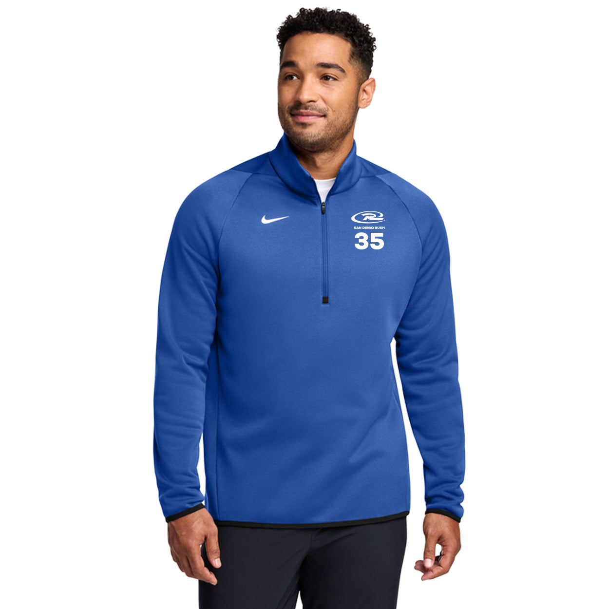 SAN DIEGO RUSH EMBROIDERED LOGO NIKE THERMA-FIT 1/4-ZIP FLEECE