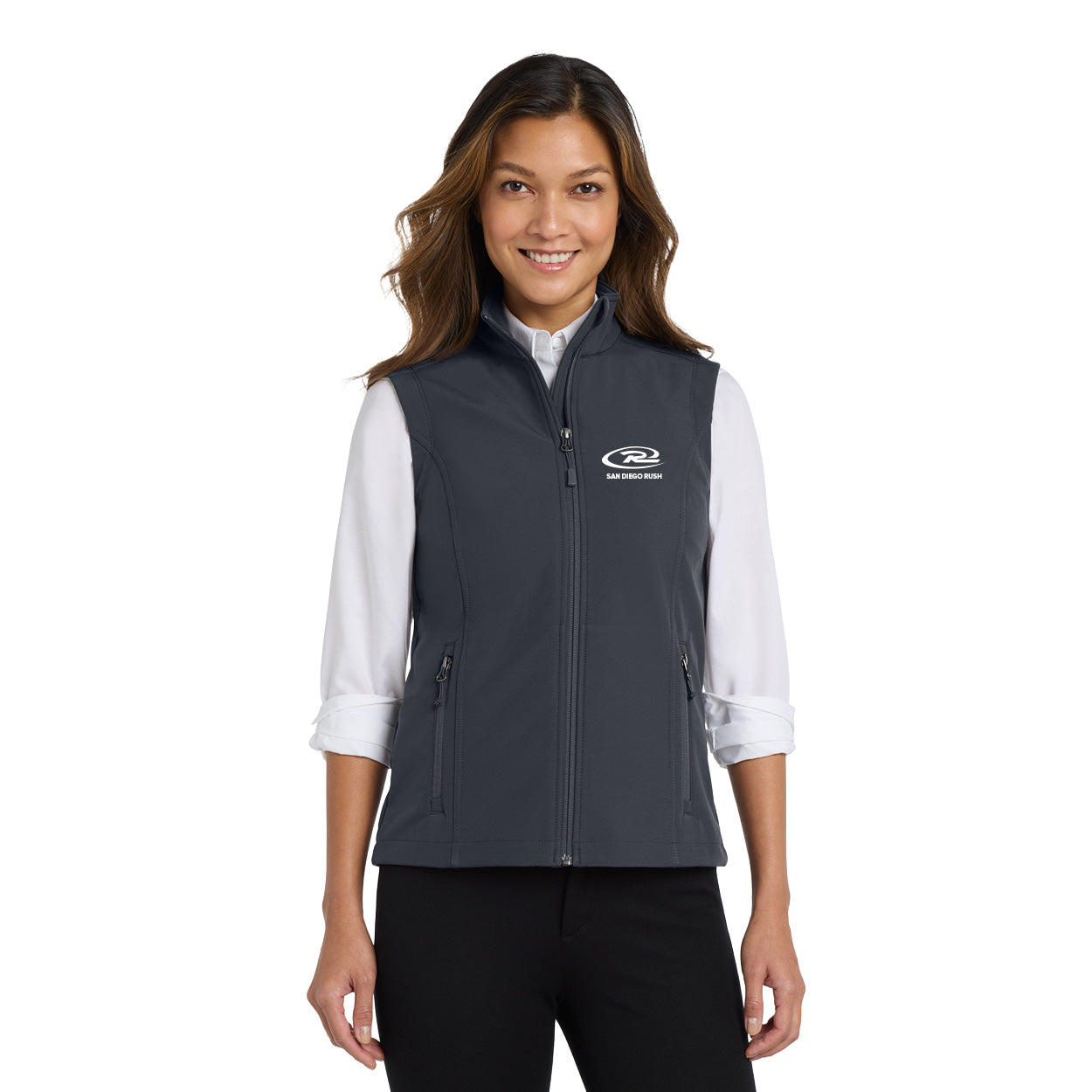 SAN DIEGO RUSH EMBROIDERED LOGO PORT AUTHORITY LADIES CORE SOFT SHELL VEST