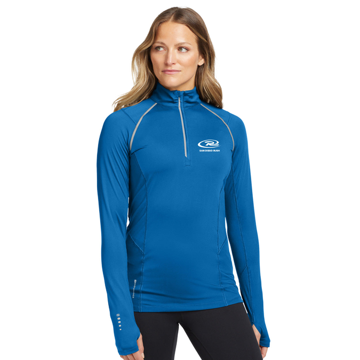 SAN DIEGO RUSH EMBROIDERED LOGO LEFT CHEST BLOCK NEXUS 1/4-ZIP PULLOVER - EMBROIDERED