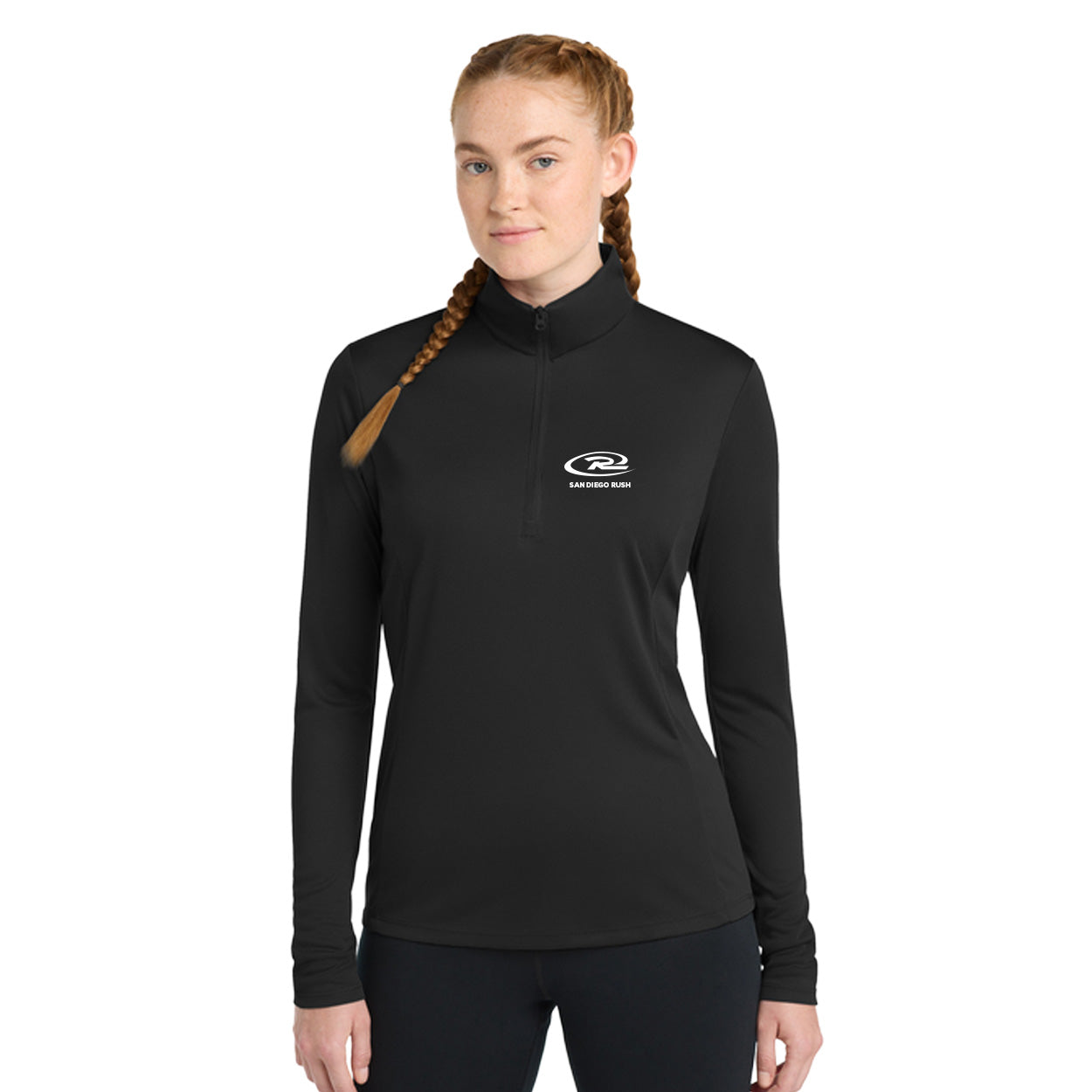 SAN DIEGO RUSH EMBROIDERED LOGO LADIES COMPETITOR 1/4-ZIP PULLOVER