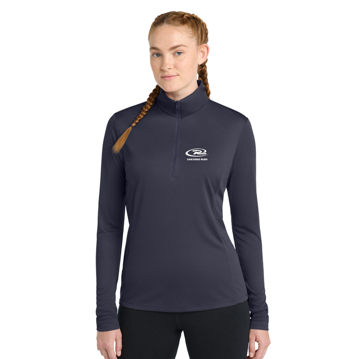 SAN DIEGO RUSH EMBROIDERED LOGO LADIES COMPETITOR 1/4-ZIP PULLOVER