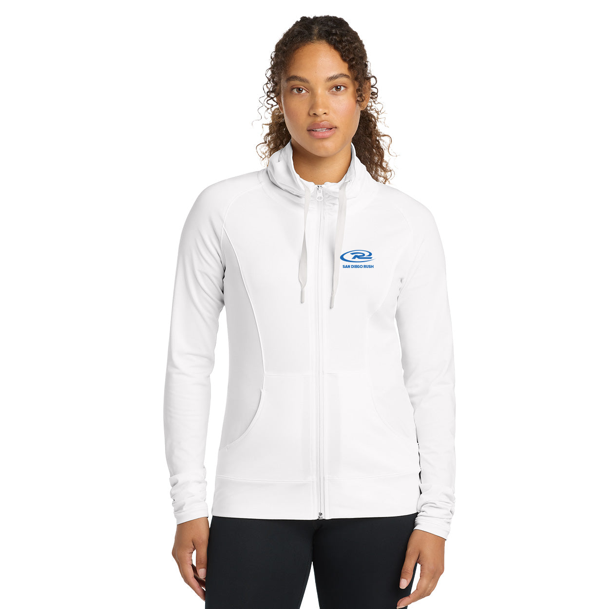 SAN DIEGO RUSH EMBROIDERED LOGO SPORT-WICK STRETCH FULL-ZIP JACKET