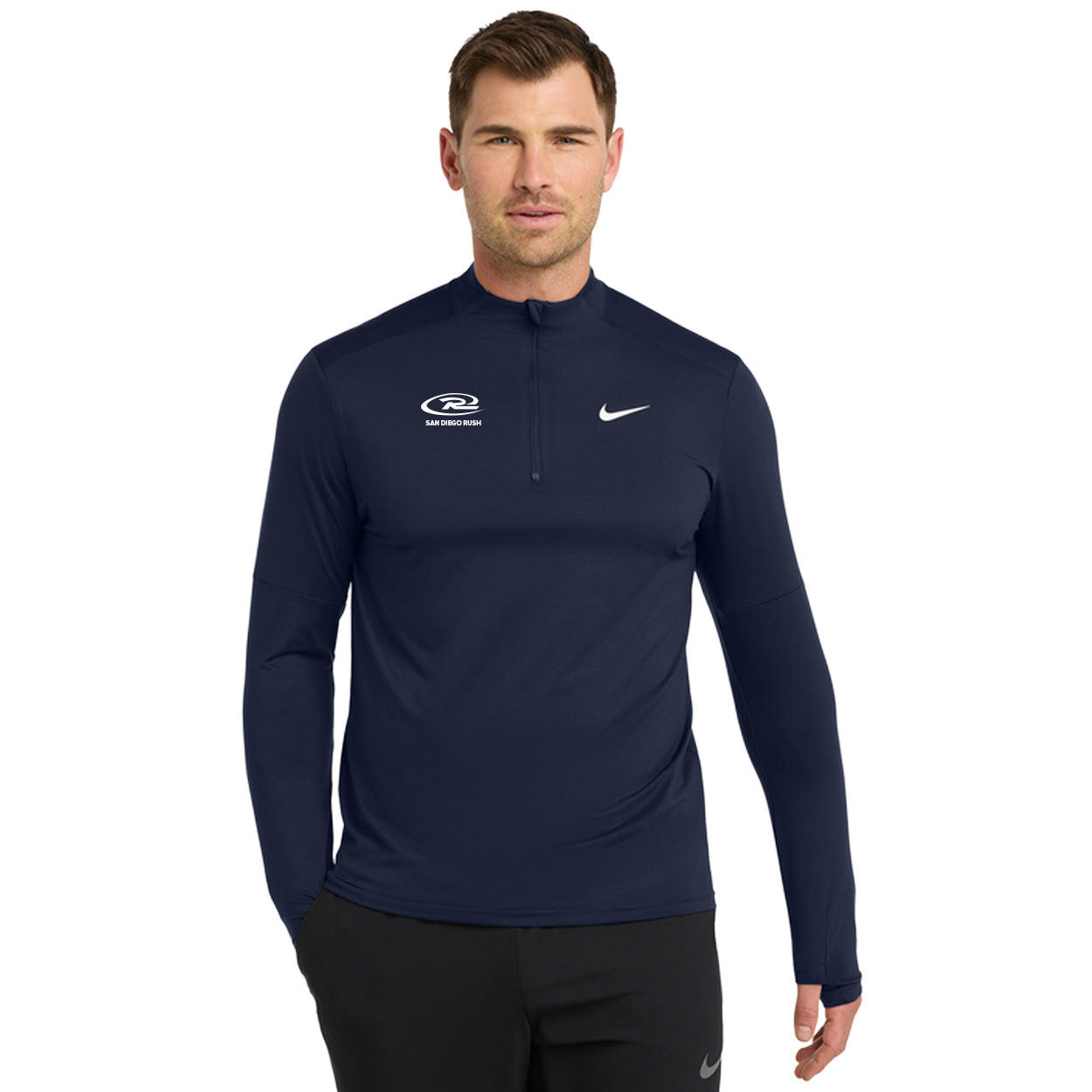SAN DIEGO RUSH EMBROIDERED LOGO NIKE DRI-FIT ELEMENT 1/2-ZIP TOP